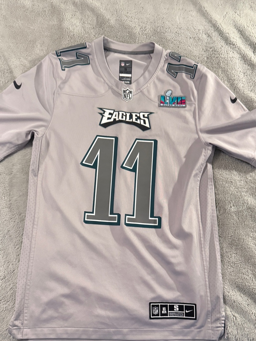 Nike Light Gray Philadelphia Eagles #11 Football Jersey